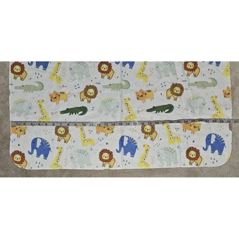 Parent's Choice Elephant Lion Giraffe Croc Receiving Blanket Cotton NEVER USED
